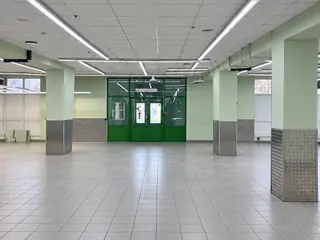 Вестибюль с зелёными дверями